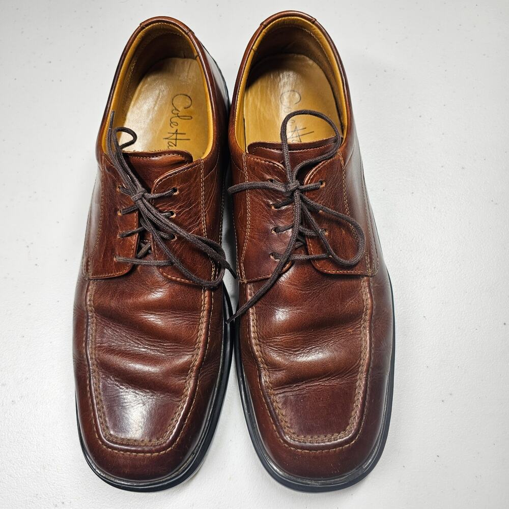 Cole Haan Nike Brown Leather Derby Lace-Up Dress Shoes Men's Size 11.5